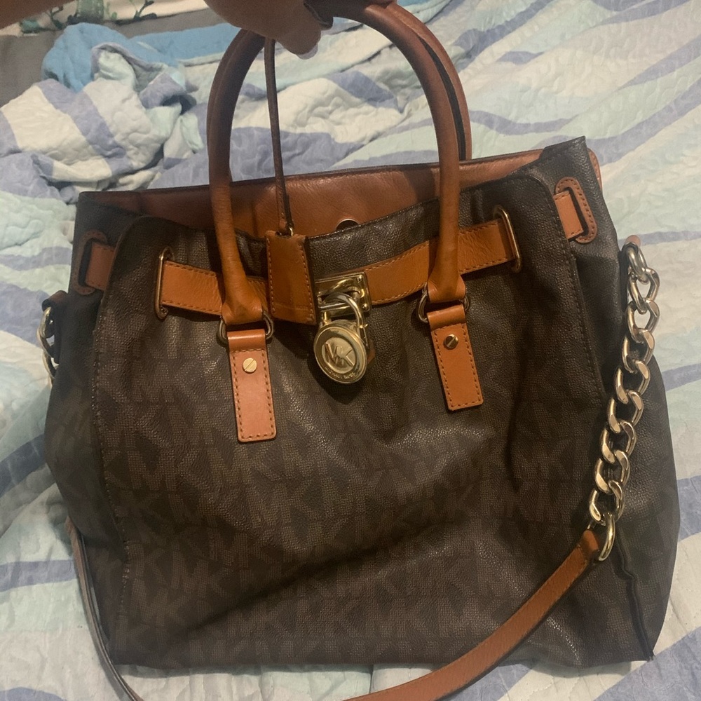 Brown Michael Kors Hamilton tote bag